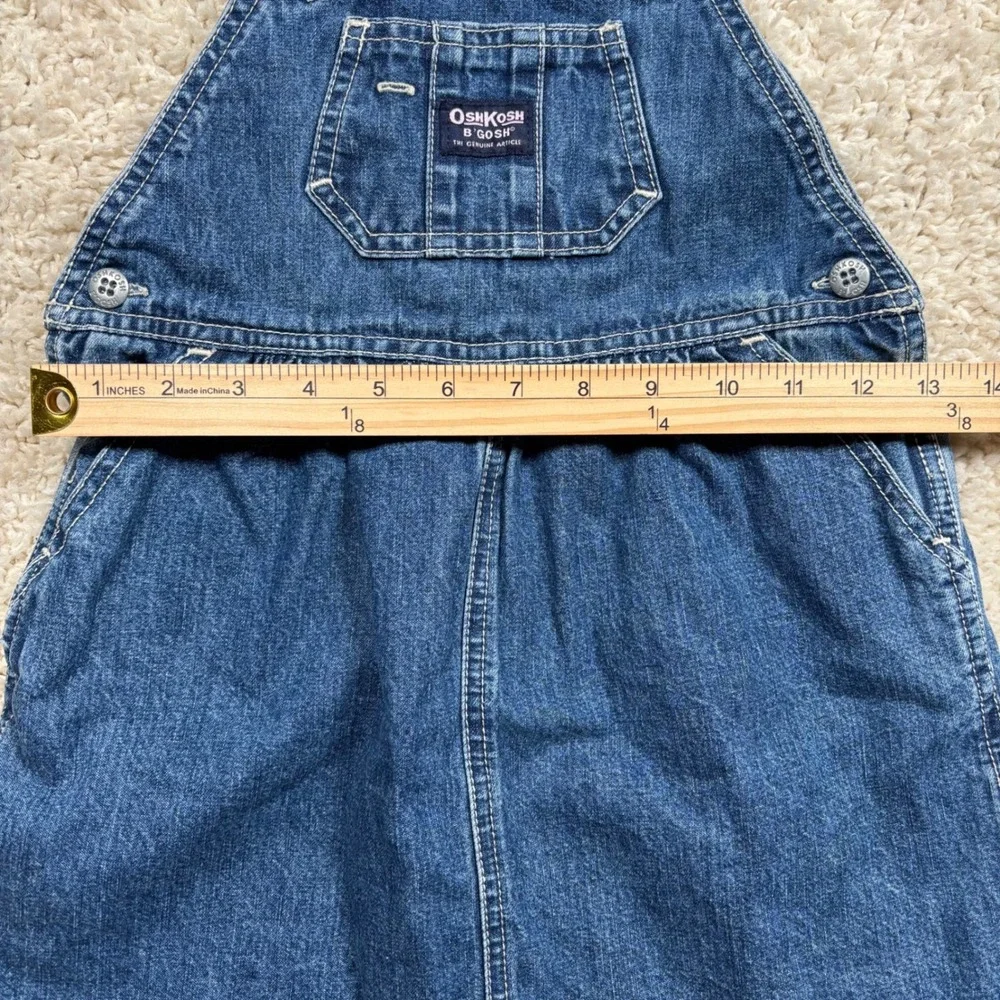OshKosh B'gosh Kids Denim Overalls‎ Dress Classic Blue Jean Size 4